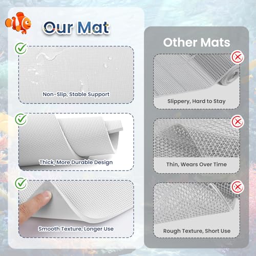 Aquarium Leveling Mat, 12 x 24 Inch Under Tank Pad, 6mm Thick Non-Slip Shockproof Fish Tank Cushion, Waterproof, Easy to Cut, White - color: White, size: 12 x 24in