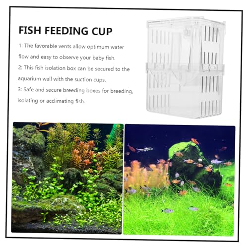 Yardwe 2pcs Fish Breeding Box Aquarium Hatching Incubator Separation Container