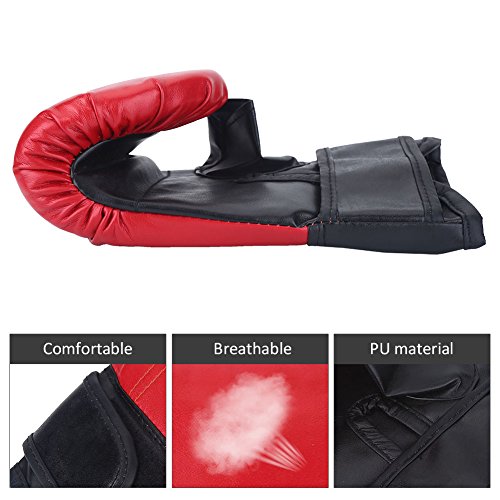 Boxing Gloves, Open Thumb, 1 Pair, PU Leather, for Kickboxing Sparring Martial Arts Muay Thai Fighting Grappling Training, Adult Punch Bag Workout Fitness Exercise