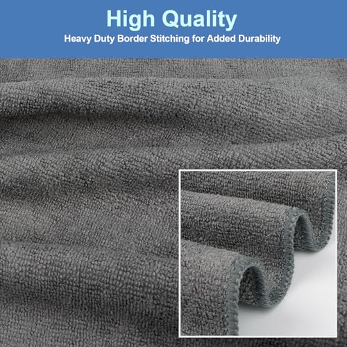 UNIMADE 24 Pack Gym Towels Set - Highly Absorbent Microfiber Salon Towels - color: Grey, size: 24 Pack