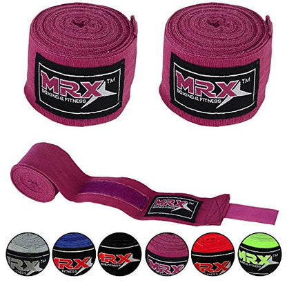 Boxing Hand Wraps 100% Cotton Multi Colors Great for MMA Boxing Muay Thai Kick Boxing Training Wris Support Wraps 180 Inches Length - color: Burgunday