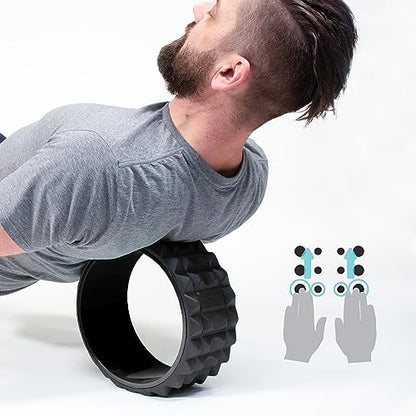 Chirp Wheel XR 3-Pack Foam Roller Set, Back & Neck Pain, 10/6/4" Black - size: 3-Pack (10, 6, 4 Inch) Black