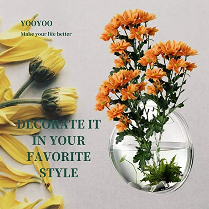 Wall Mounted Fish Tank, Wall Hanging Fish Bowl, Wall Fish Bubble Tank, Wall Aquarium Clear Acrylic Plant Bowl, Wall Planter Flower Pot, Wall Beta Fish Hotel. Creative Home Decoration (11.6 inches)