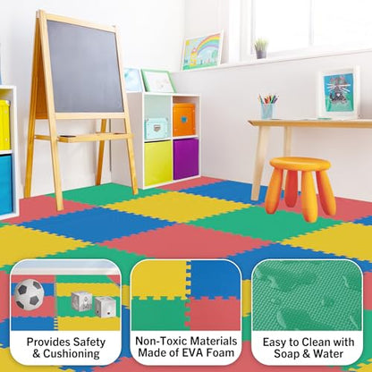 Stalwart EVA Foam Mat Tiles, Multicolor, 4-Pack