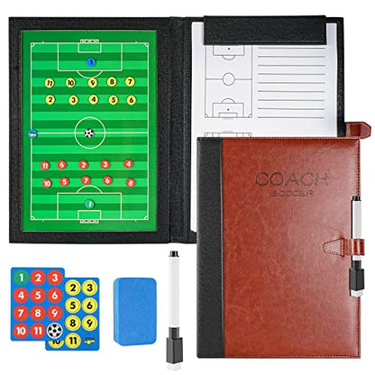 Joyeee Magnetic Tactics Coaching Boards, Football Coaching Planner, Football Coaching Accessories, Referee Football Coach Gifts, Soccer Clipboard Soccer Training Equipment for Kids, 48 x 32 CM