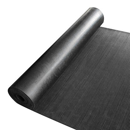 Rubber-Cal Ramp Cleat Non-Slip Outdoor Rubber Mats - 1/8" Thick x 3ft x 3ft Floor Mat - size: 36"L x 36"W x 0.1"Th