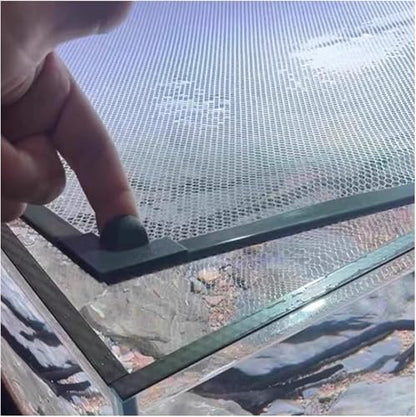 Aquarium Anti-Jump Cover， DIY Magnetic Aquarium Anti-Jumping Mesh Screen Netting for Top Lid Prevents Cat Catching Fish(L45xW25cm(17.7x9.8in)) - size: L45xW25cm(17.7x9.8in)