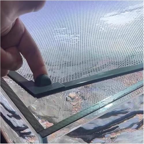 Aquarium Anti-Jump Cover， DIY Magnetic Aquarium Anti-Jumping Mesh Screen Netting for Top Lid Prevents Cat Catching Fish(L15xW15cm(5.9x5.9in)) - size: L15xW15cm(5.9x5.9in)