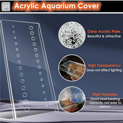 Aquarium Anti-Jump Cover， Fish Tank Canopy Top Mount Cat Proof Terrarium Lids(L30xW20cm(11.8x7.9in)) - size: L30xW20cm(11.8x7.9in)