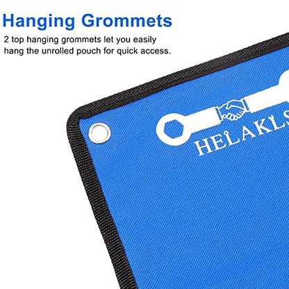 3 Pieces Wrench Tool Organizer Roll Up Tool Pouch Bag - style: 20+12+7 Pockets