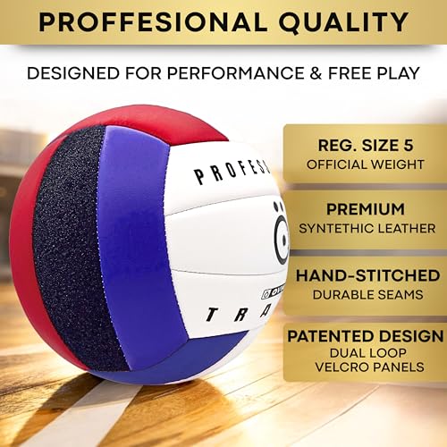 OVANTO Volleyball Training Equipment Kit | Adjustable Practice Hitting Rebounder, Ultra-Stretch Neoprene, Exclusive Elastic Cords, Premium Content - color: VT Supreme