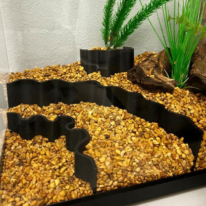 REEFSHAPE Aquarium or Terrarium Substrate Cliffs Combo Pack | Separate Substrate Layers in Aquariums or Terrariums to Create Cliffs & Depth | Made in USA (Cliff Combo, Black) - color: Cliff Combo, Black