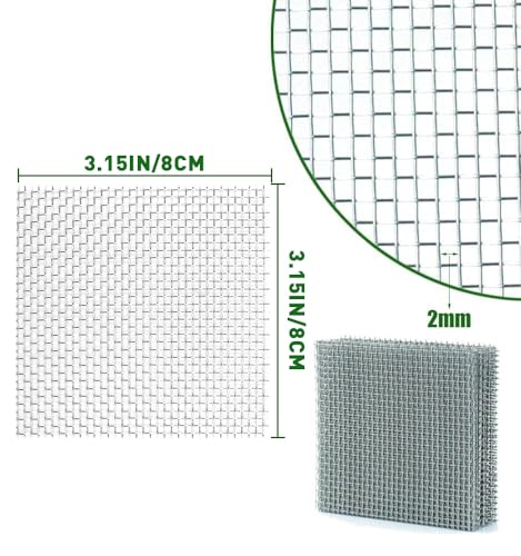 LINLAN 9 Pieces 3.1X3.1in (8X8cm) Aquarium Moss Mesh, 304 Stainless Steel Aquatic Moss Wall, Easy to Cut, for Fixing and Propagating Aquatic Mosses, DIY Aquarium Filtration, and Aquascaping - size: 9 PCS