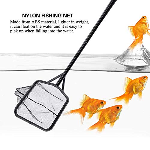 Aquarium Fish Net, Soft Lightweight Nylon Net Fish Tank Fishing Net Catching Cleaning Mesh Tool for Catching and ReleasingM