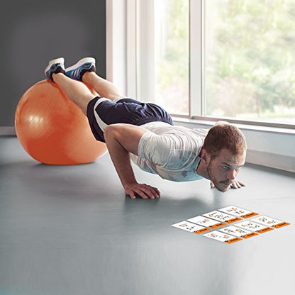 Stability Workout Cards - Instructional Fitness Deck for Women & Men, Beginner Fitness Guide to Training Exercises at Home or Gym - style: Stability