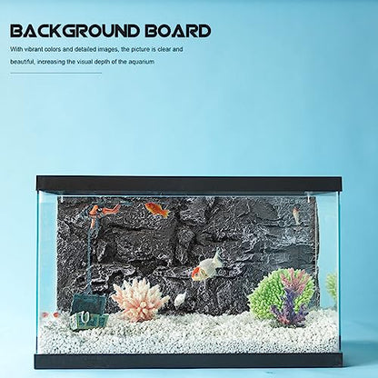 FOMIYES Aquarium Background 3D Fish Tank Background 45X30X5CM Reptile Tank Backdrop