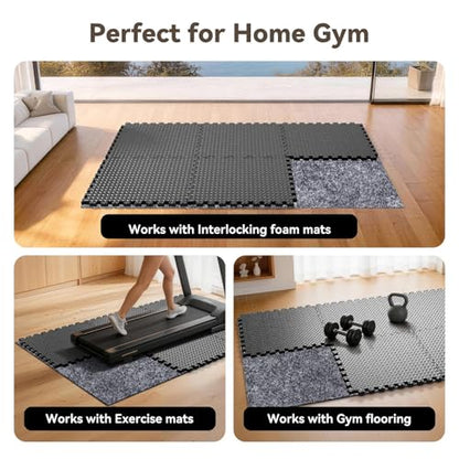 Non Slip Underlay for Interlocking Gym Mats, Foam Floor Mat Grip Pad - size: 71"×94"