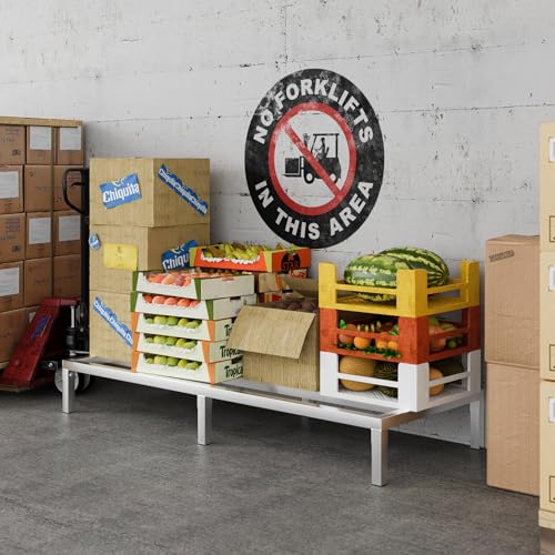 60" Long x 24" Wide | Height: 8" Off The Floor Aluminum Dunnage Rack | Storage in Restaurant, Kitchens and Garages and More! - size: 60" Long x 24" Wide | Height: 8" Off The Floor