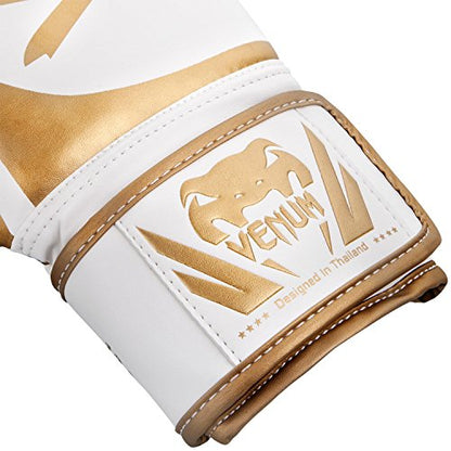 Venum Challenger Boxing Gloves - color: White/Gold, size: 12-Ounce, style: Challenger 2.0