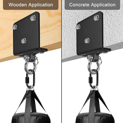Kipika Heavy Bag Hanger Wall Mount Punching, Heavy Duty Boxing Bag Bracket for Home Gym Indoor Training, Adjustable & Rotatable Punching Bag Bracket for Boxing, Muay Thai - color: ‎E: 180° Swivel Beam Hanger