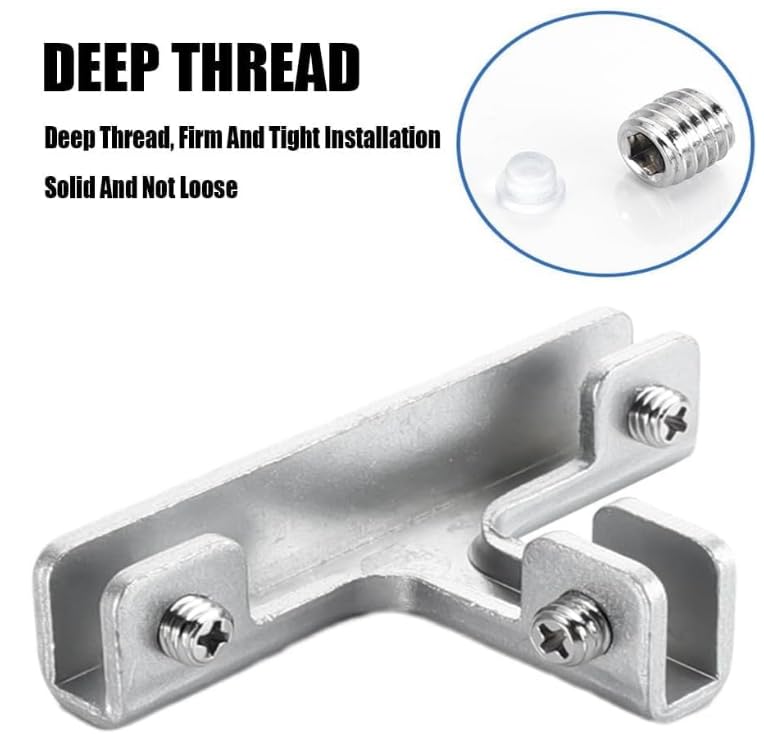 5pcs Aluminum Alloy Tile Clamp Fixed Clamp, Clip Kit with Screw and Silicone Elastic Pad, For Assembly and Reinforcement of Showcases, Fish Tanks, Aquariums and More Of Thick (11.5mm)