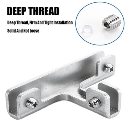 5pcs Aluminum Alloy Tile Clamp Fixed Clamp, Clip Kit with Screw and Silicone Elastic Pad, For Assembly and Reinforcement of Showcases, Fish Tanks, Aquariums and More Of Thick (11.5mm)