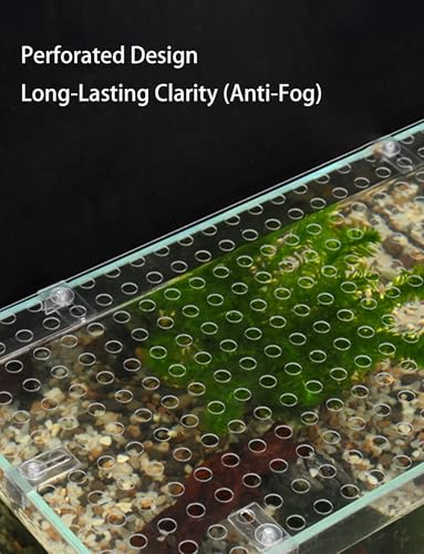 Transparent Fish Tank Lid, DIY Feeding Window，Cuttable Polycarbonate Aquarium Cover, Anti-Jump Fish Tank Top Cover Plate, for Open Aquarium(25X16cm/9.8X6.3in) - size: 25X16cm/9.8X6.3in