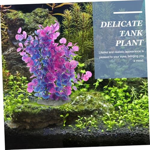 Decorative Aquarium Grass Artificial Tank Plant for Desktop Fish Tank Landscape DIY Lifelike Underwater Grass for Hiding and Enhancing Aquarium Ambiance