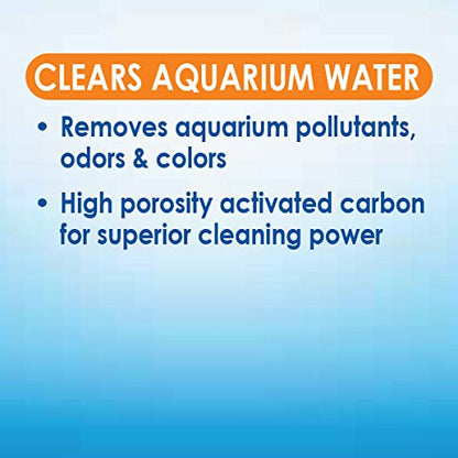 API SUPER ACTIVATED CARBON Aquarium Canister Filter Filtration Pouch 1-Count, White (729A)