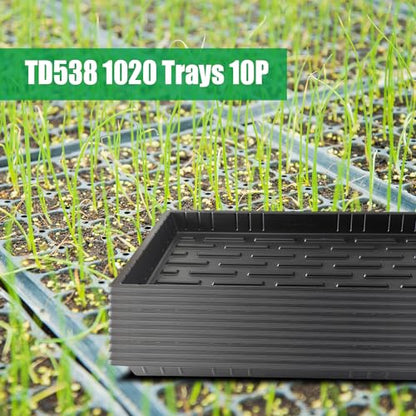 RooTrimmer 10 Pack 1020 Seed Starter Trays and 10 Pcs 72 Cell Plug Trays, Thick Durable Seedling Plastic Nursery Tray for TD538 1020 Tray Germination (10 Sets)