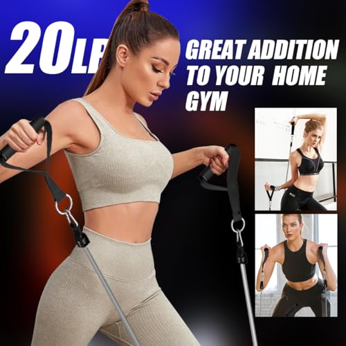 VEICK One Single Resistance Bands for Home Workout Fitness Pilates - color: Blue(20LBS)
