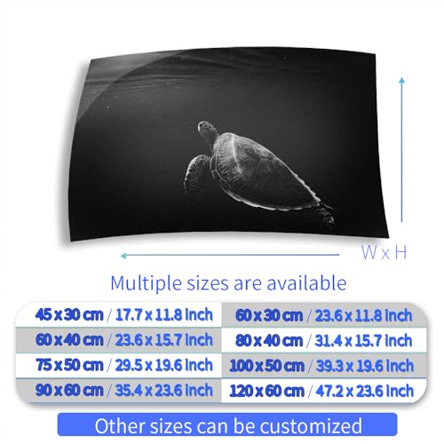 Aquarium Background Stickers - Turtle Water Black Self-Adhesive Fish Tank Reptile Terrarium Decor Poster (45 x 30 cm / (17.7 x 11.8 inches)) - size: 45 x 30 cm / (17.7 x 11.8 inches)