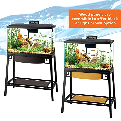 Aqueon Metal 20 Gallon Long/29 Gallon High Fish Tank Aquarium Stand, 30" L x 12" W x 28.25" H - size: 30" x 12" top shelf