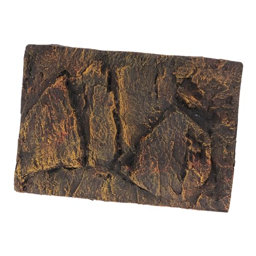 POPETPOP 3D Bearded Dragon Tank Background Rock Terrarium Background, Reptile Terrarium Decoration 3D Background Board Fish Tank Lifelike Board (PU62-3) Reptile Tank Decoration Custom Pictures