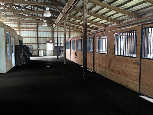 American Floor Mats - Horse/Stable Mats - Heavy Duty Stall Mats - Thick, Durable Rubber Flooring Solid Black 1/2" Thick – 4' x 50' Roll - size: 1/2" Thick – 4' x 50' Roll