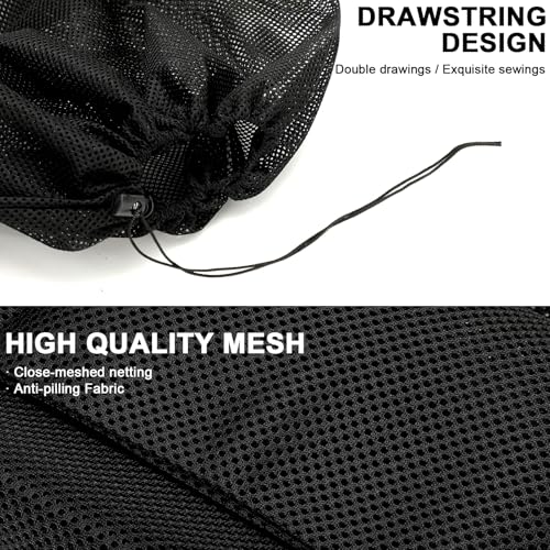 JarThenaAMCS 2Pcs Black Pump Barrier Bag Anti-Clogging 10 inch Pond Filter Box with Drawstring Outdoor Water Pump Cover 24"x 24" Mesh Pond Cube Bracket for Pond Biological Filter