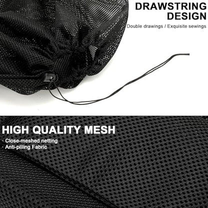JarThenaAMCS 2Pcs Black Pump Barrier Bag Anti-Clogging 10 inch Pond Filter Box with Drawstring Outdoor Water Pump Cover 24"x 24" Mesh Pond Cube Bracket for Pond Biological Filter