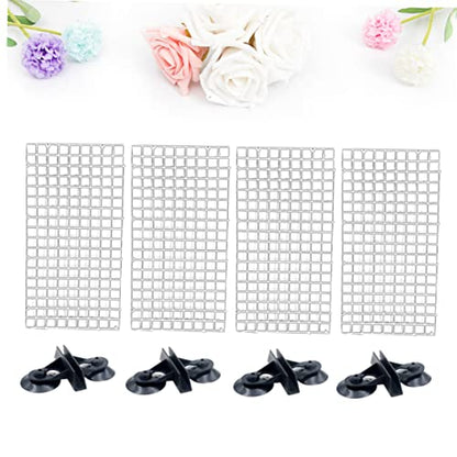 ORFOFE Aquarium Isolation Panel Transparent Spliced Lattice Plates Random Color Suction Cups Easy to Install Divider for Fish Breeding and Separation - color: White