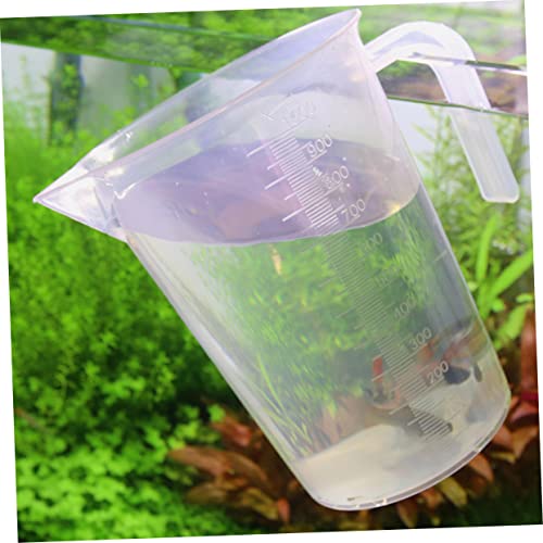 Hemobllo 1Pc Thickened Aquarium Scale Measuring Cup Liquid Water Changing Cup for Fish Feeding Construction with Spout for Accurate Measurement for Home