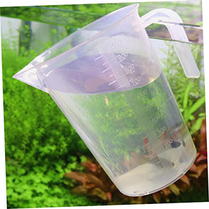 COLLBATH 1pc Aquarium Measuring Cup for Fish Feeding Water Changing and Accurate Liquid Measurement Non-breakable Design