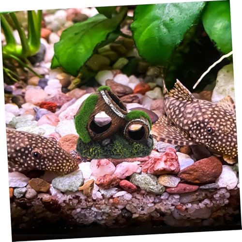 BESPORTBLE Resin Barrel Fish Tank Ornament Unique Aquarium Decor Cozy Hideout for Betta and Small Fish Low Maintenance Decorative Landscaping for Freshwater Aquariums