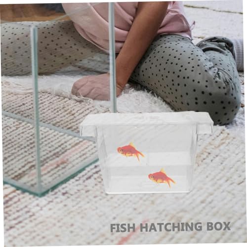 Mikikit 4pcs Floating Fish Fry Incubator Breeding Box for Aquarium Nursery Dual Layer Isolation Case for Betta Fish Eggs Compact Design for Efficient Hatching