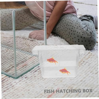 Mikikit 4pcs Floating Fish Fry Incubator Breeding Box for Aquarium Nursery Dual Layer Isolation Case for Betta Fish Eggs Compact Design for Efficient Hatching
