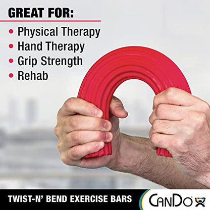 Cando 10-1512 Red Twist-n-Bend Hand Exerciser, Light Resistance - style: 3) Soft