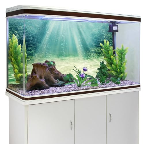 AWERT 48x24 inches Aquarium Background Aquatic Plant Bubble Underwater Ocean Floor Fish Tank Background - size: 48x24in/120x60cm