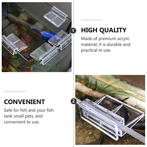 20pcs Acrylic Support Bracket for Fish Tank Covers Clips for Aquariums Easy Installation Compatible