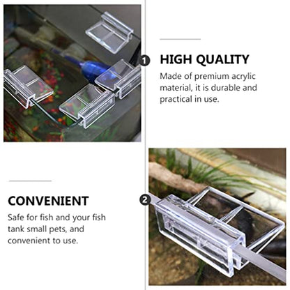 20pcs Acrylic Support Bracket for Fish Tank Covers Clips for Aquariums Easy Installation Compatible