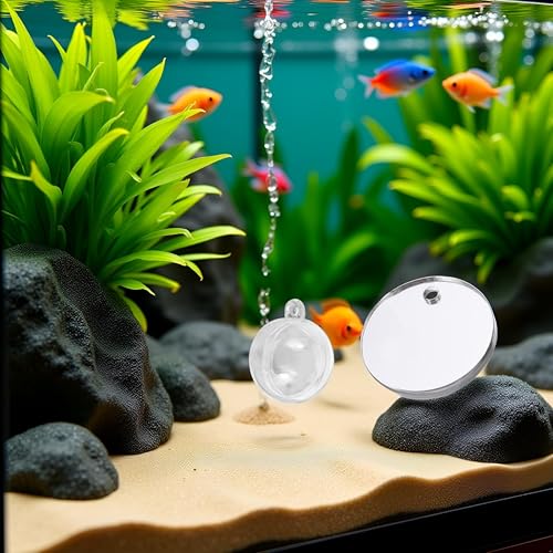 1 Set Clear Betta Training Mirror Fish for Tank Fish Antidepressant Work Out Special for Betta Fitness Mirror Aquarium Decor Floating (5cm)