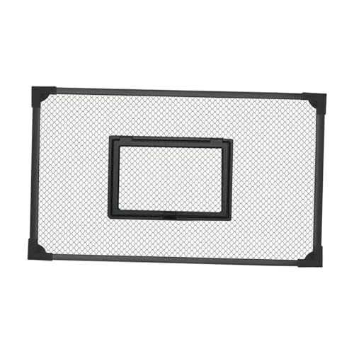 Aquarium Anti Jumping Net Tank Cover with Feeding Window Replacement DIY Mesh Screen Top