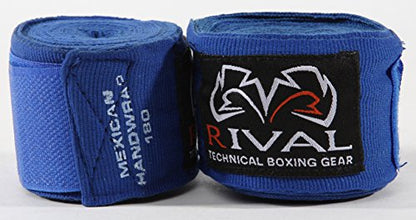 RIVAL Boxing Mexican Style Handwraps - color: Blue, size: 180 in.